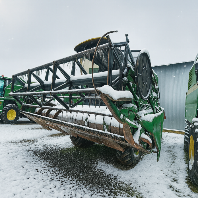 Комбайн взимку